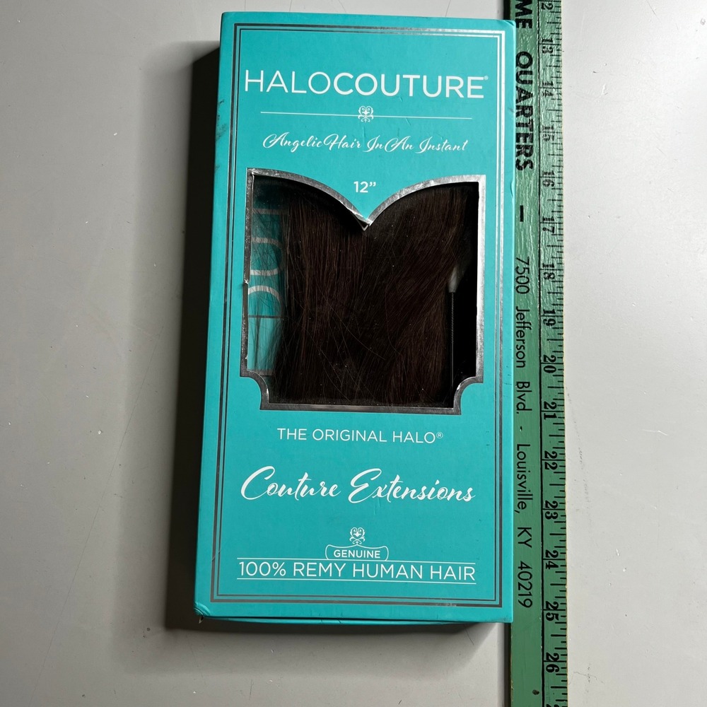 HALOCOUTURE The Original Halo 12 Inch 100% Remy Human Hair Extensions Brown